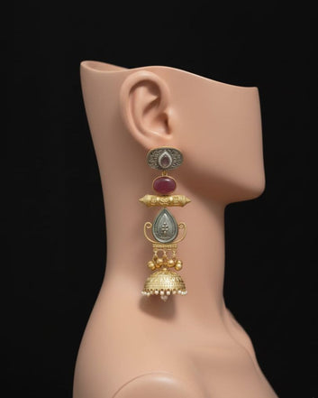 Traditional Kashmiri Earrings with Timeless Elegant Charm